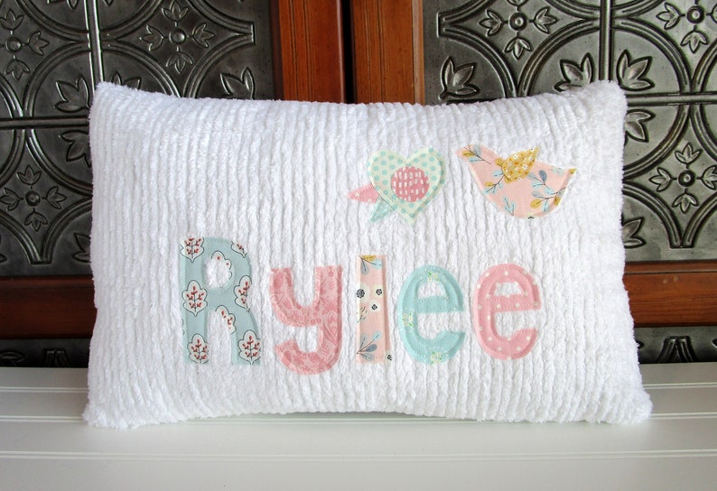 Personalized Name Pillow Floral Baby Pillow Baby Name Gift Etsy