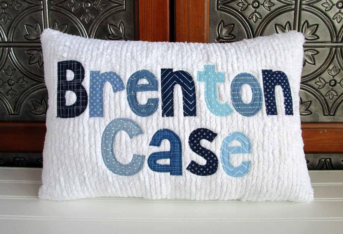 Personalized Name Pillow for Baby Boy Toddler Name Pillow Etsy