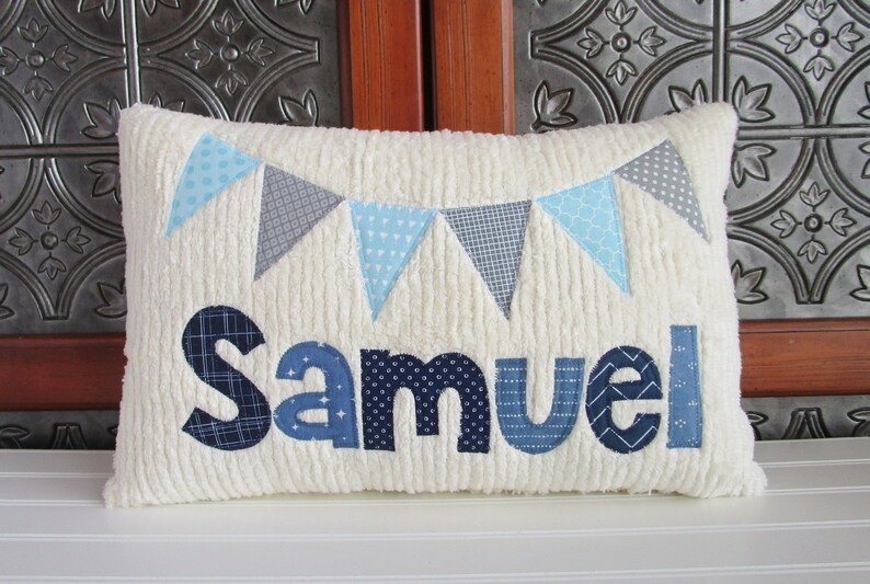 Boy Name Pillow Personalized Baby Pillow Boy Shower Gift Etsy