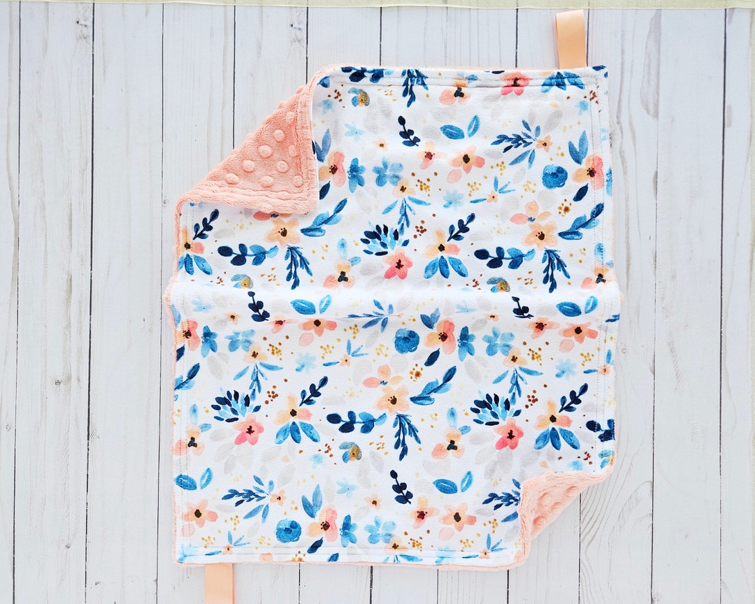 Lovey . Peach Floral Lovey. Fur Lovey. Minky Lovey. Floral Etsy