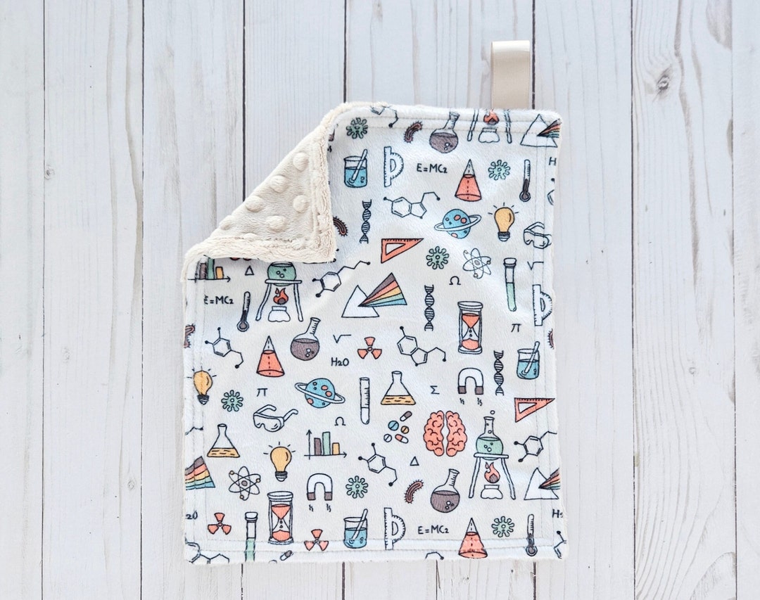 Mini Lovey Science Illustrations Tan Cuddle. Minky Lovey. Science