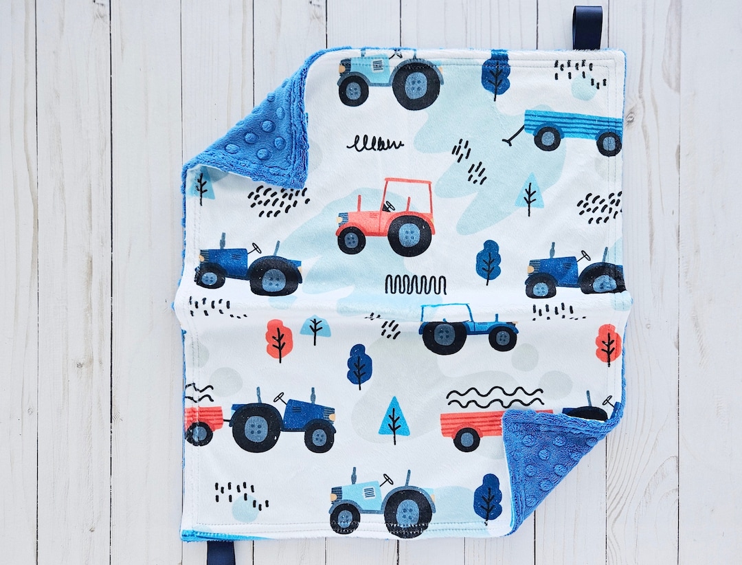 Lovey . Tractor Lovey. Blue Cuddle Back. Minky Lovey. Boy Etsy