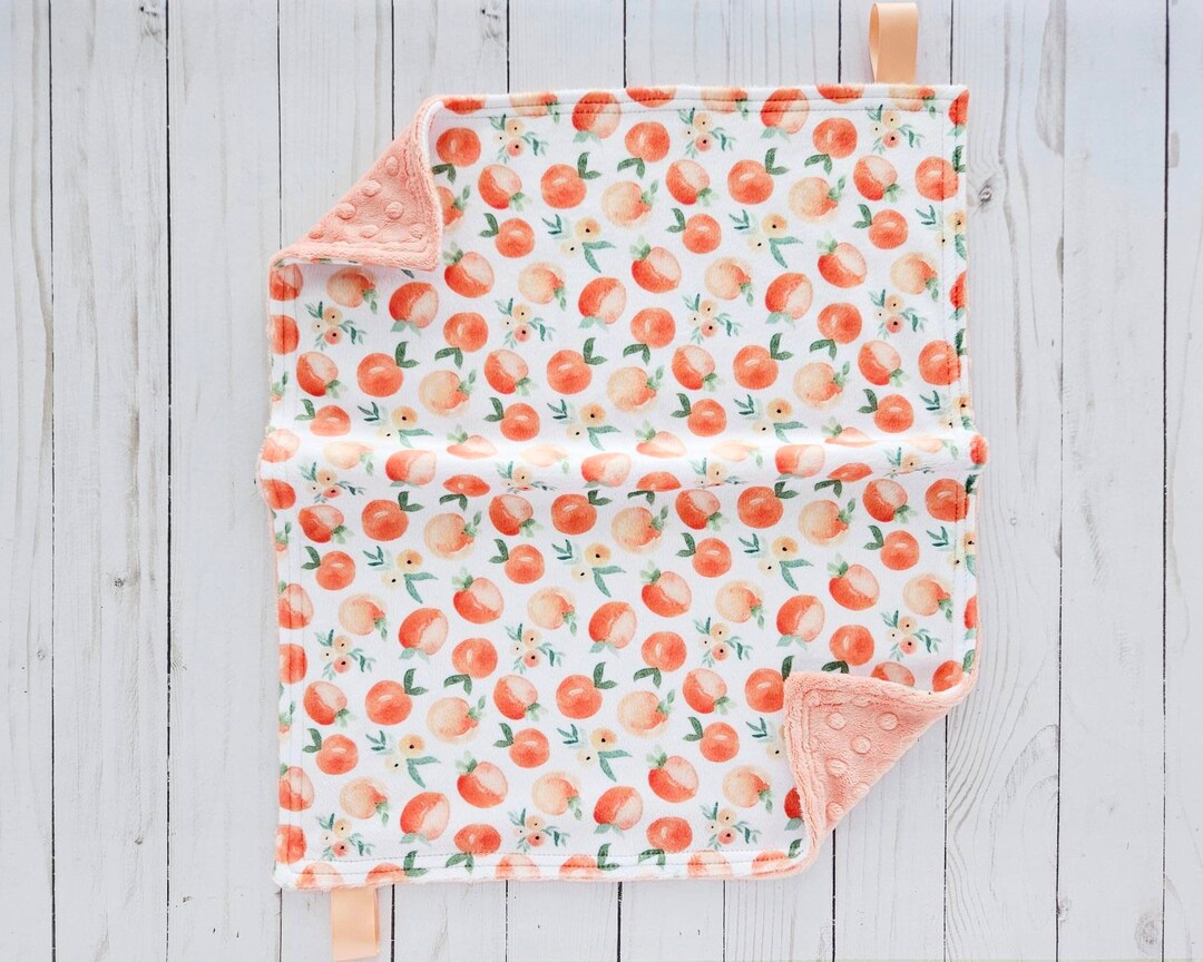 Lovey Peaches Peach Cuddle Baby Girl Lovey Minky Lovey Etsy.de