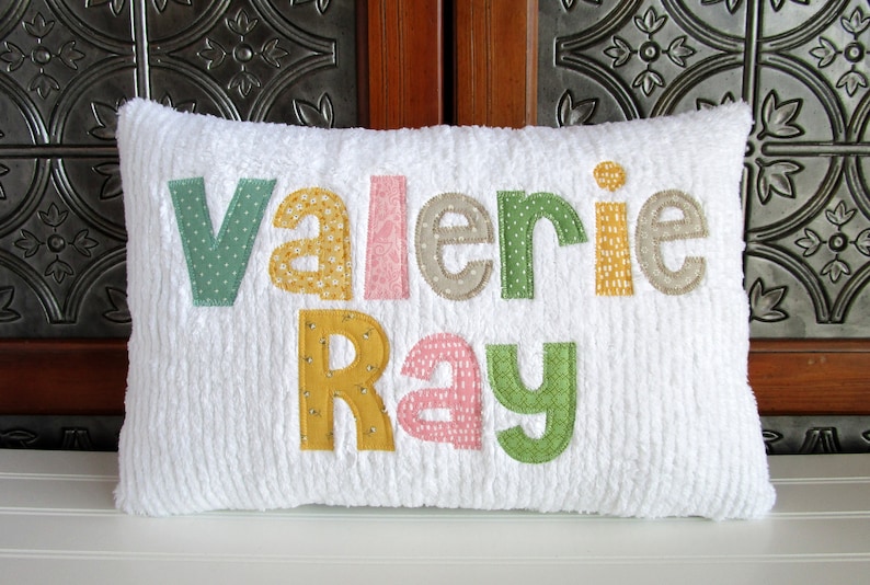 Personalized Name Pillow for Baby Girl Toddler Name Pillow Etsy