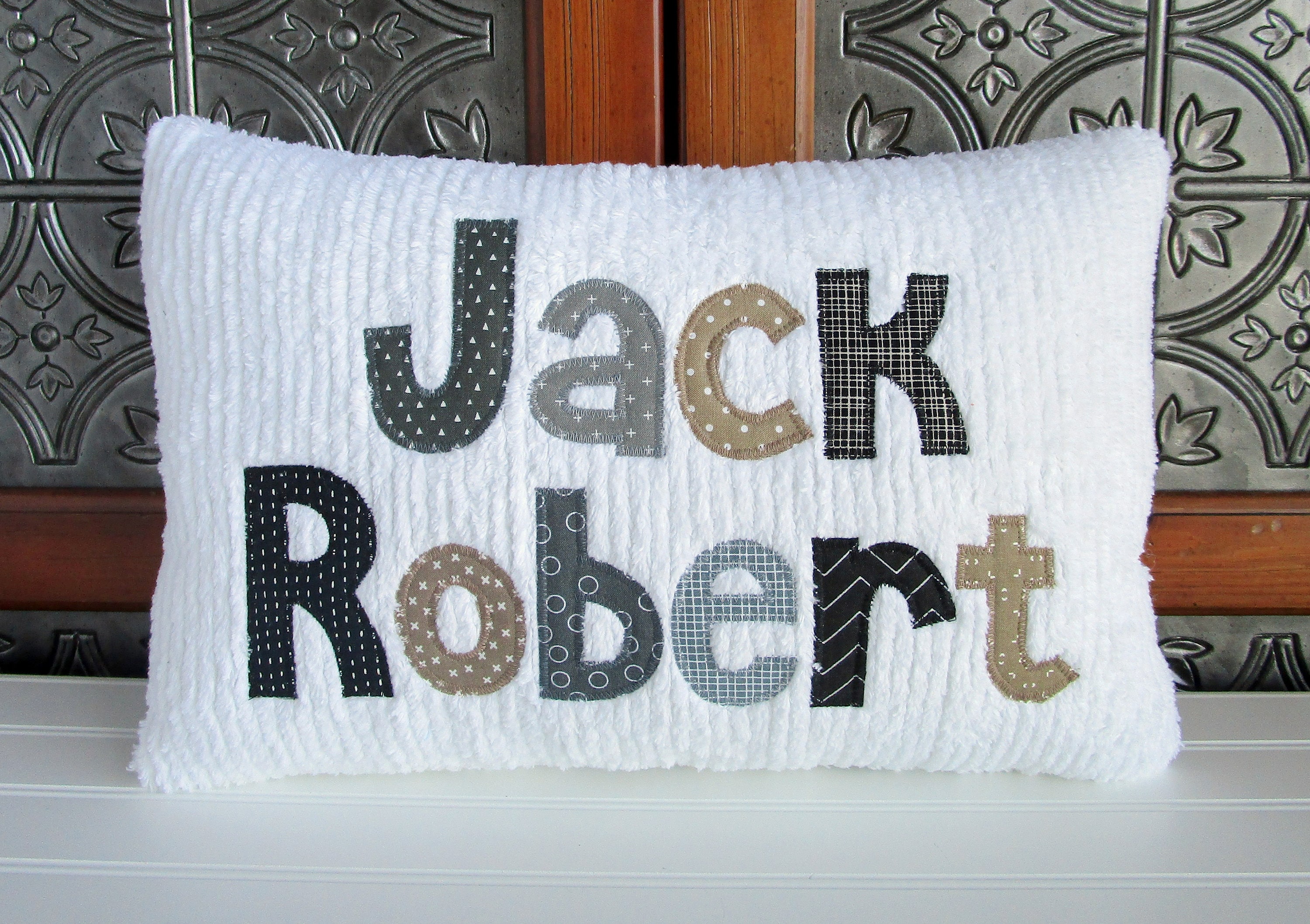 Personalized Name Pillow for Baby Boy Toddler Name Pillow Etsy
