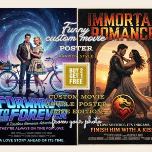 Custom Cinematic Poster Portrait from photo | Funny Custom Couple Movie Style Art | Personalized Couple Portrait | Digital Poster Gift