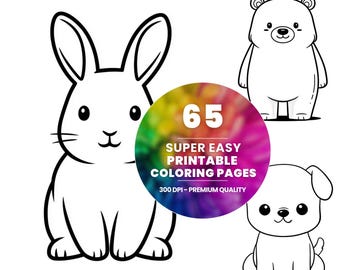 Dibujos para colorear fáciles para niños: 65 diseños sencillos (PDF imprimible)