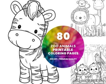 80 Zoo Animals Coloring Pages for Kids (Printable PDF)