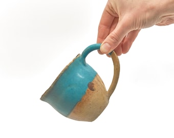 Handcrafted Rustic Coffee Mug – Wabi Sabi Pottery Cup, Cottage Ornament, French Farmhouse Style Gift