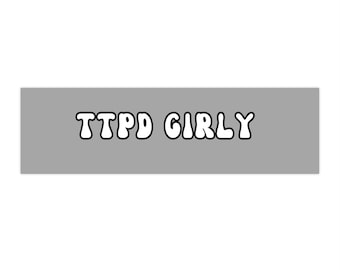 Playful Bumper Stickers for Cars, TTPD Girly Vibe, Fun Swiftie Decor, Unique Gifts for Friends, Stylish Road Trip Accessories, Perfect for