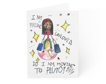 Gratulationskort, Rolig illustration, Söta kort för alla tillfällen, Tomma kort, Skrivbordsmaterial, Unik present, Handgjorda kort