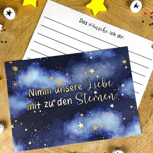 Ballonkarten Nimm unsere Liebe mit zu den Sternen - Sternenkind