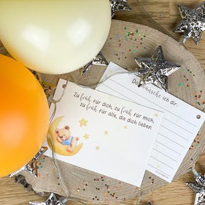 Ballonkarten Bär mit Sternen - Sternenkind