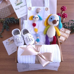 Colorful Newborn Baby Boy Gift Box, Baby Shower Gift Hamper, Expecting Mom Gift, Pregnancy Gift, Mom to Be  Gift, New Mom Gift Box