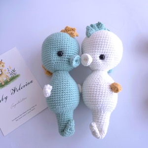 Animal de caballito de mar de ganchillo, juguete de caballito de mar amigurumi para bebés y niños, regalo de caballito de mar para bebé recién nacido, lindo regalo para bebé, juguete de peluche de caballito de mar