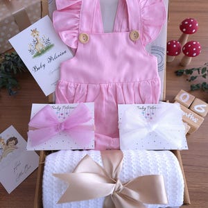 Cadeauset pasgeboren babymeisje, babydeken en hoofdband, zwangerschapscadeau