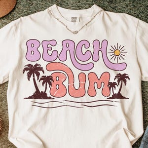 Preppy Beach Bum Png, Bright Summer Png Design, Vacation Png, Beach PNG, Sun png, Vacation png, Preppy Summer Vibes Colorful Summertime png