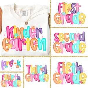 Preppy Back to School Bundle PNG, Coquette Teacher First Day of School Shirt Design, Girly Checkered Sublimation, Pre-k 1st/2nd/3rd Grade