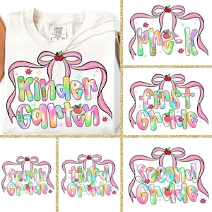 Preppy Back to School Floral Bundle Png, First Day Of School Png, Preppy School Png, School Bundle Png, First/Second/Third Grade Design