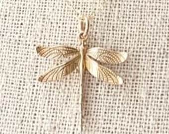 Dragonfly Necklace Sterling Silver, Rose Gold and Gold