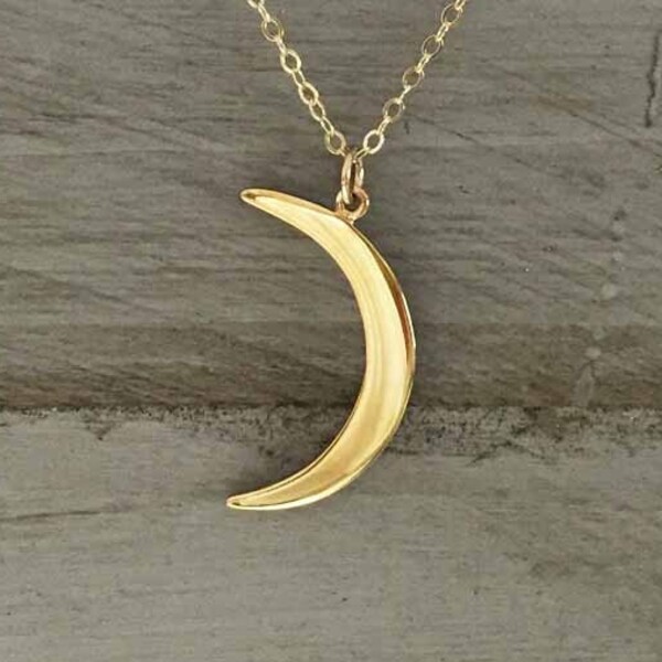 Golden Moon Necklace Lunar Necklace I love you to the moon and back necklace Jewelry