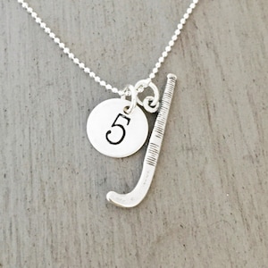 Sterling Silver Softball Necklace Baseball Number Necklace Tiny Small image 4