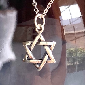 Star of David Necklace Sterling Silver