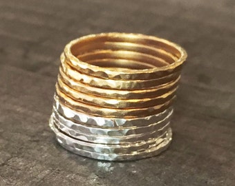 Sterling Silver Stacking Midi Knuckle Ring Gold Stacking Midi | Etsy