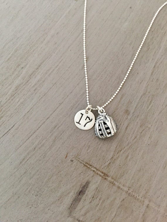 Baseball or Softball Number Cut Out Pendant With Necklace in Sterling –  Brilliant Bijou