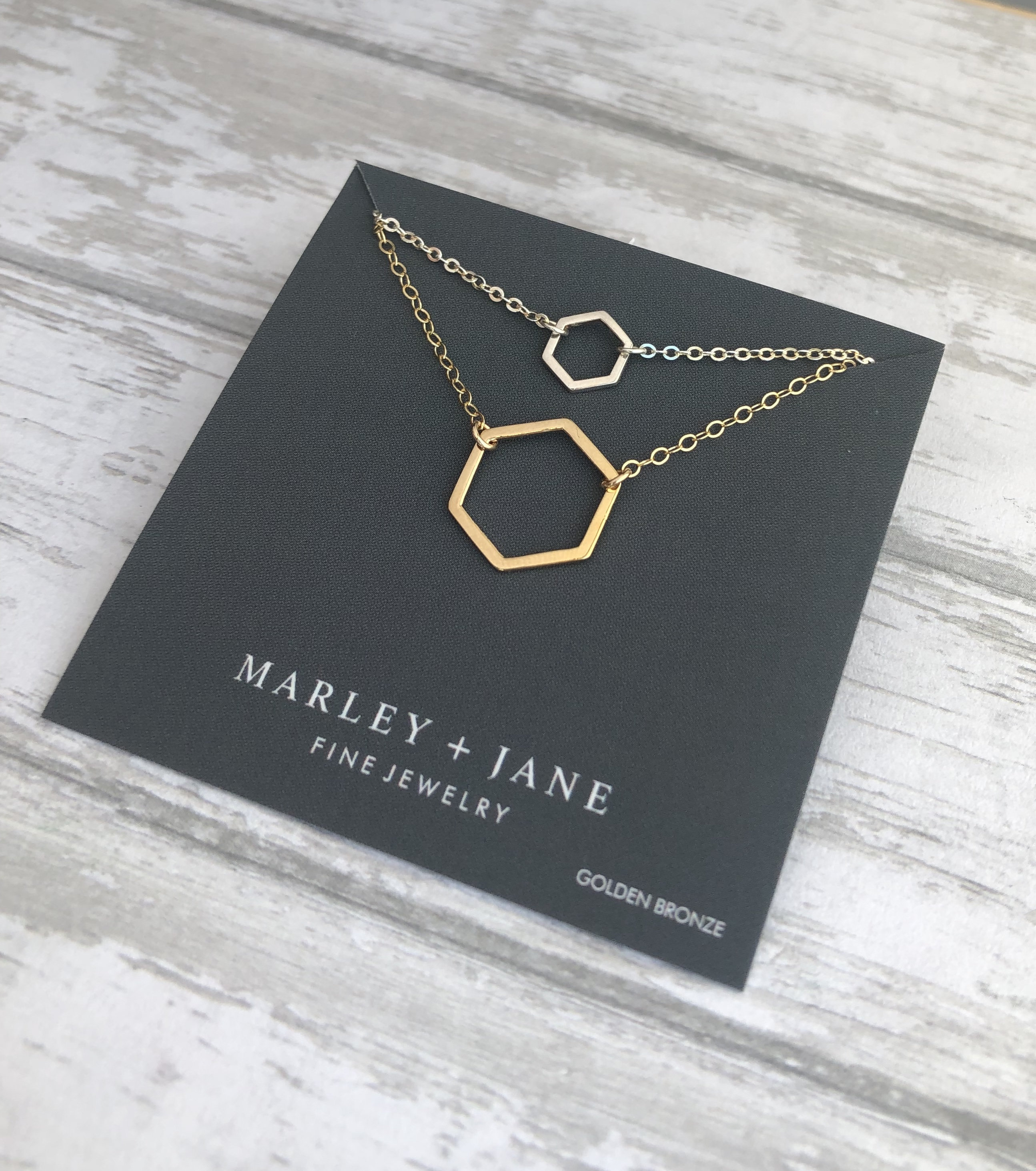 Silvershake 925 Sterling Silver Honey Bee & Hexagon Pendant - Rose Gold Plated, Small