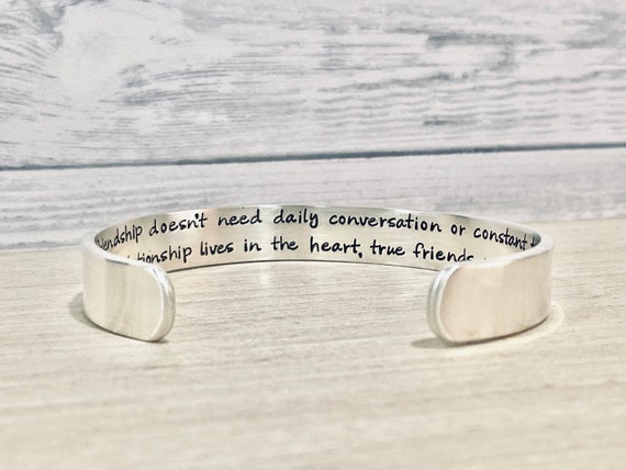 Sterling Silver Cuff Bracelet - Secret Message Cuff Custom Matte Personalized Mother Children Child Mom Baby Wife