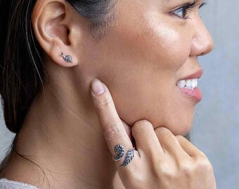 Boucles D'oreilles Escargot En Argent Massif - Style Moderniste - Occasion