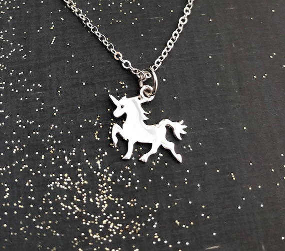 Buy CH01 Plated Silver Colorful Unicorn Necklace Pendant Jewelry Charms  Gifts Women Girls at Amazon.in