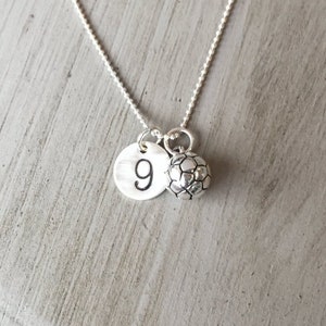 Sterling Silver Softball Necklace Baseball Number Necklace Tiny Small image 7