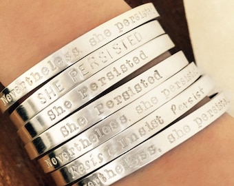 Sterling Silver Cuff Bracelet - Secret Message Cuff Custom Matte Personalized Mother Children Child Mom Baby Wife