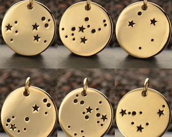 Golden Constellation Sterling Silver Constellation Necklace