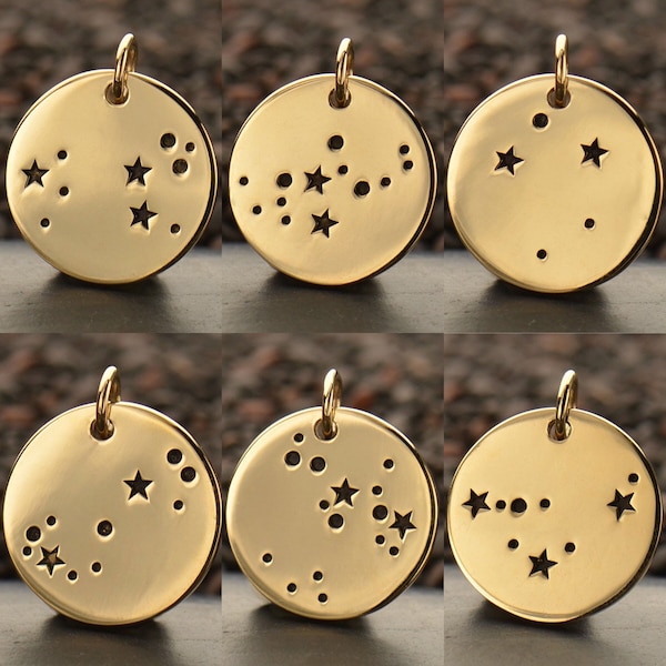 Golden Constellation Sterling Silver Constellation Necklace