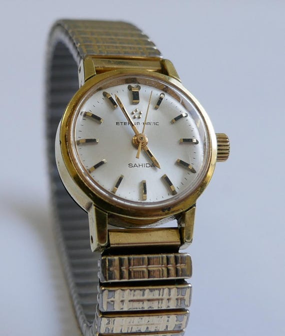 ETERNA　レディース 時計 Eterna Matic Sahida Lady Automatic Logo Glass Cocktail Watch - Etsy