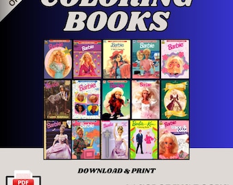 Vintage Coloring Books Set: 993 Pages, 15 Books (PDF Digital Download)