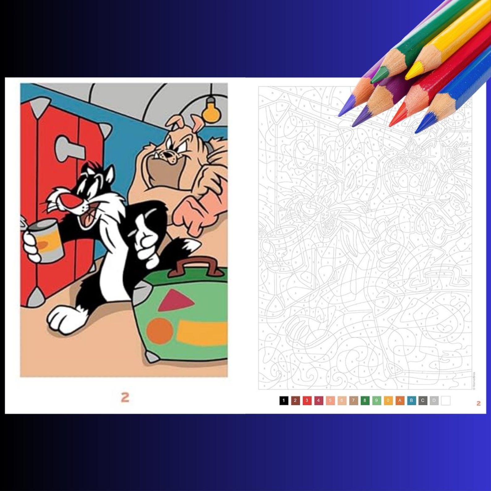 Cartoons Color by Number Books: 300 Pages (digital Download) - Etsy