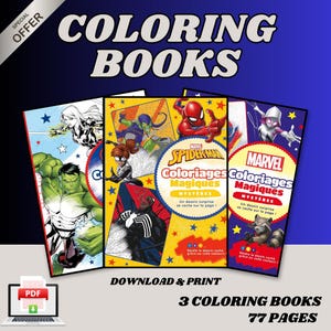 Color by Number & Dot-to-Dot Book Set: 77 Pages (PDF Download)