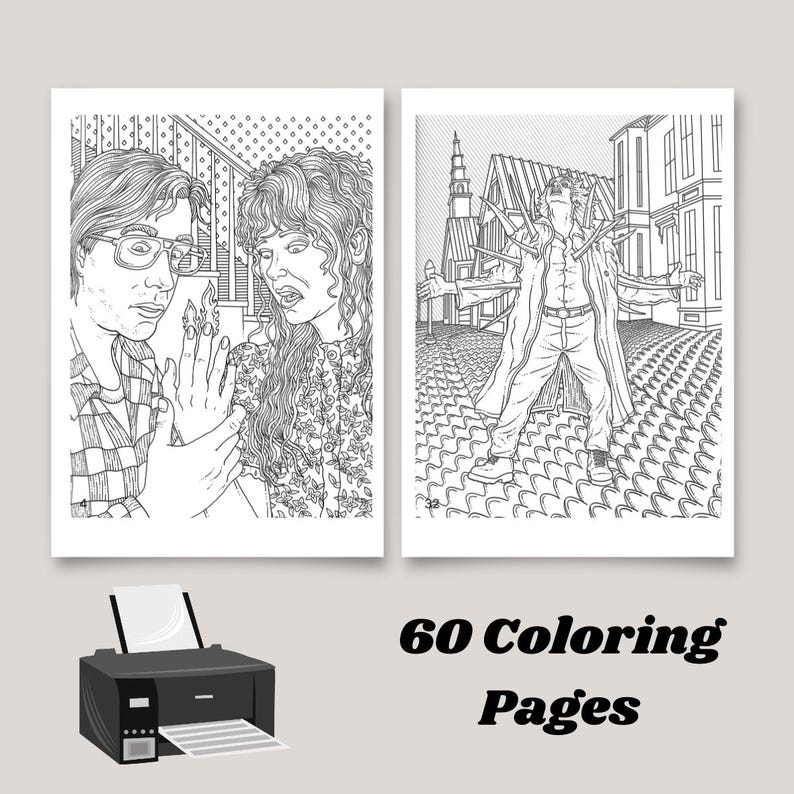 Conjunto de livros de colorir vintage de Halloween: 80 páginas de ...