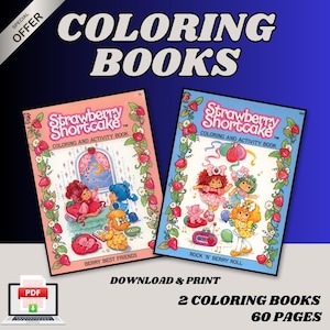 Libros para colorear de fresas vintage: Libros de actividades de 1991 (PDF)