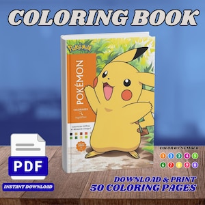 Puede incluir: Un libro para colorear de Pokemon con Pikachu en la portada, que muestra el texto POKEMON, COLORIAGES mysteres y Colorie les chiffres et decouvre l'image. La portada incluye una guia de colorear por numeros con circulos del 1 al 0.