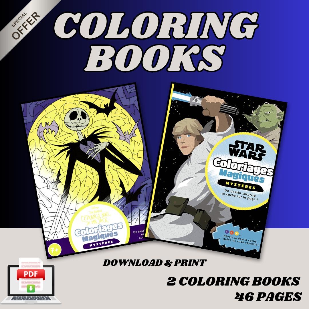 Color by Number Books: 46 Pages, Kids TV Cartoons (PDF Digital Download ...