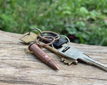 Bullet Keychain Brass Ammo | Bullet Shell Keychain | Military Keychain Gift for Him | EDC Keychain | Unique Men Gift | Ukraine Souvenir