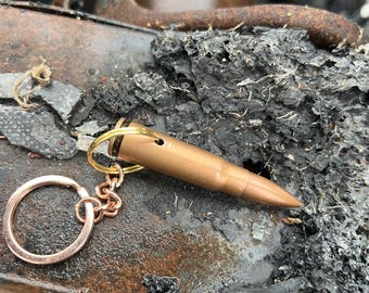 Real Bullet Keychain Ammo Keychain, Deactivated Bullet, Military Gift for Men, Tactical Keychain, Veteran Gift, Gun Lover Gift, EDC Keyring