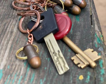 Bullet Keychain Real Bullet Casing | EDC Keychain for Men | Unique Gift for Him Boyfriend Husband | Tactical Keyring