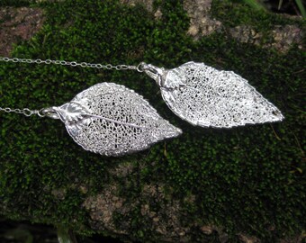 whimsical sterling silver laurel leaf necklace VINTAGE  bohemian dryad woodland