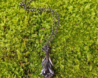 LAVENDER spring necklace pendant sterling silver ARCANA OBSCURA green witch herbs